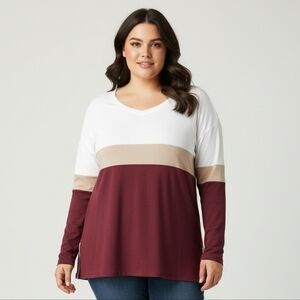 NWOT Long Sleeve Color Block Top (BUY IT NOW)